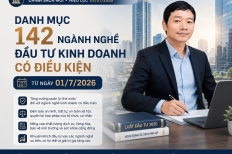 Danh Mục 142 Ngành Nghề Đầu Tư Kinh Doanh Có Điều Kiện Từ 01/7/2026