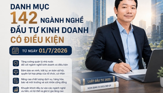 Danh Mục 142 Ngành Nghề Đầu Tư Kinh Doanh Có Điều Kiện Từ 01/7/2026