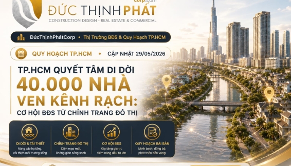 TP.HCM Di Dời 40.000 Nhà Ven Kênh Rạch: Cơ Hội Đầu Tư BĐS 2026