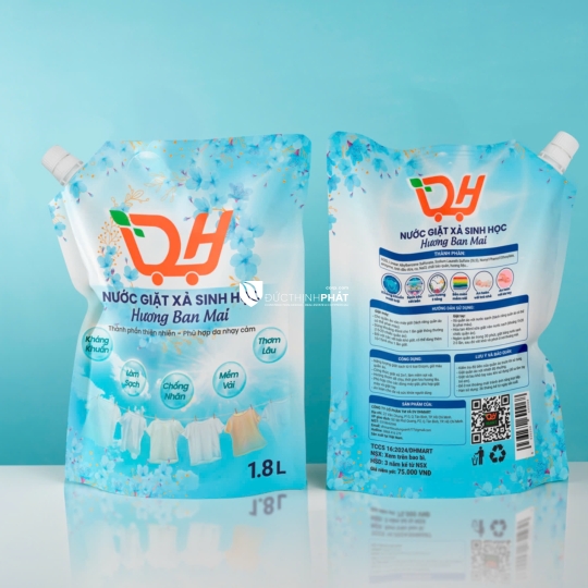 Nước Giặt Xả Sinh Học DH Hương Ban Mai 1.8L – Làm Sạch, Thơm Lâu, Dịu Nhẹ Cho Da