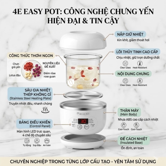 Nồi Chưng Yến Tự Động