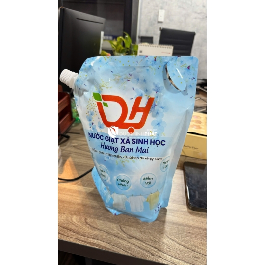 Nước Giặt Xả Sinh Học DH Hương Ban Mai 1.8L – Làm Sạch, Thơm Lâu, Dịu Nhẹ Cho Da