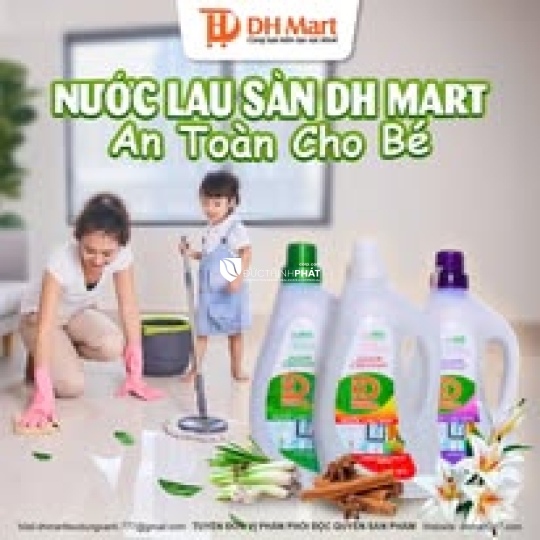 Nước Lau Sàn Hữu Cơ DHMART - 10L Chanh Sả