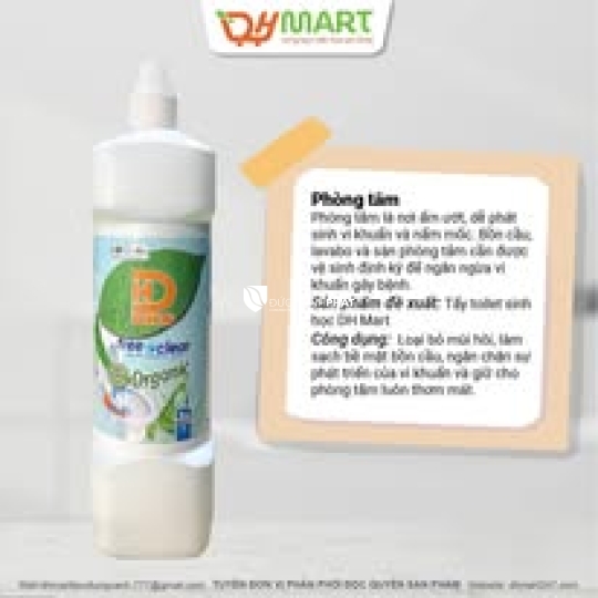 TẨY TOILET HỮU CƠ 1L – AN TOÀN, HIỆU QUẢ, LÀNH TÍNH CHO DA VÀ CƠ THỂ